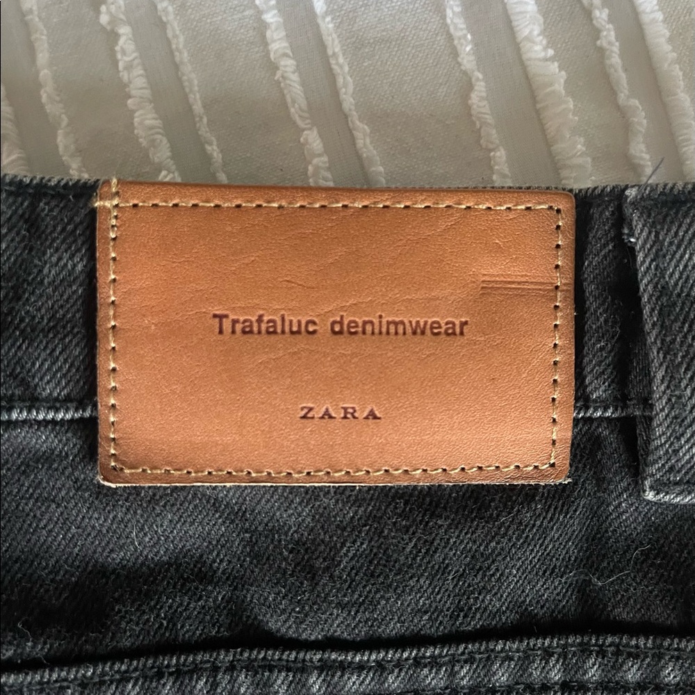 Zara Black High Waisted Jean Shorts